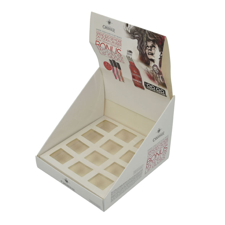 Pdq Cardboard Tabletop Countertop Cosmetic Makeup Lash Product Display Boxes Paper Lipstick Skin Care Eyelash product reference