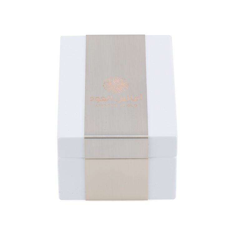 arabic style rose golden metal plate decoration 15ml perfume box product reference