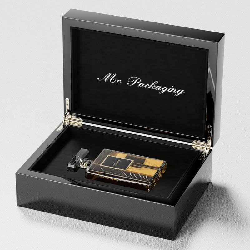 Design Creative Luxury Piano Mdf Lacquer Packaging Gift Box Empty Perfume 100ML Bottle Arab Leather product reference