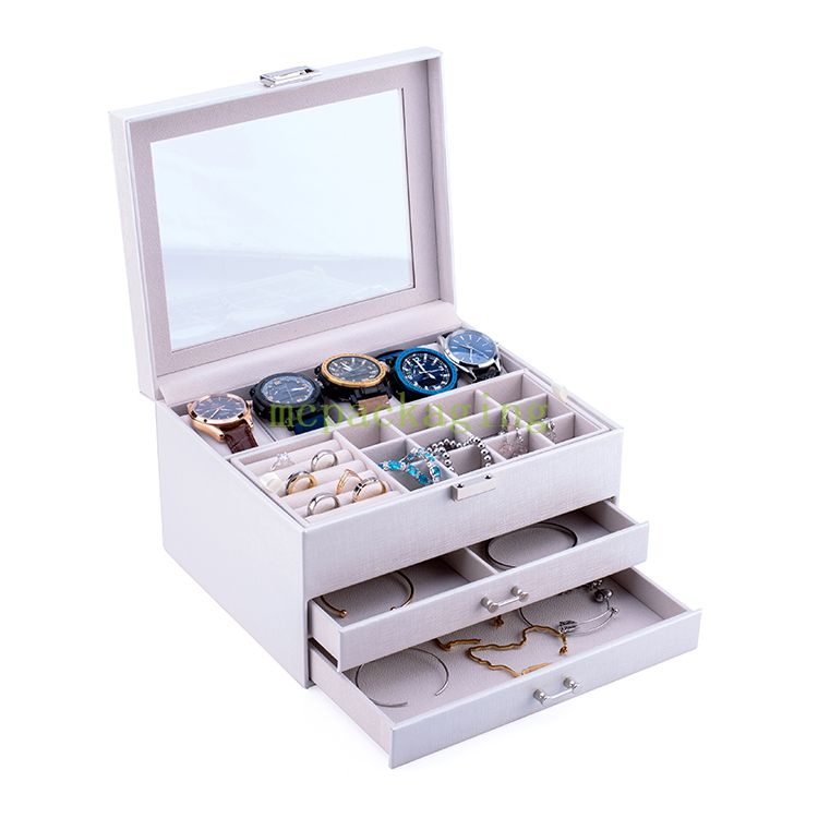 Luxury Logo Large And Small Yellow Green Wooden Set Jewelry Storage Box For Gift product reference