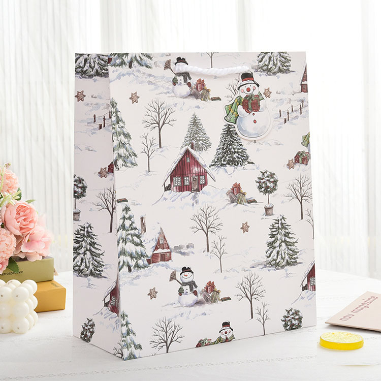 Wholesale Logo Printed Luxury Kraft Retail Paper Tote Bag Shopping Bag Paper Gift Bag With product reference