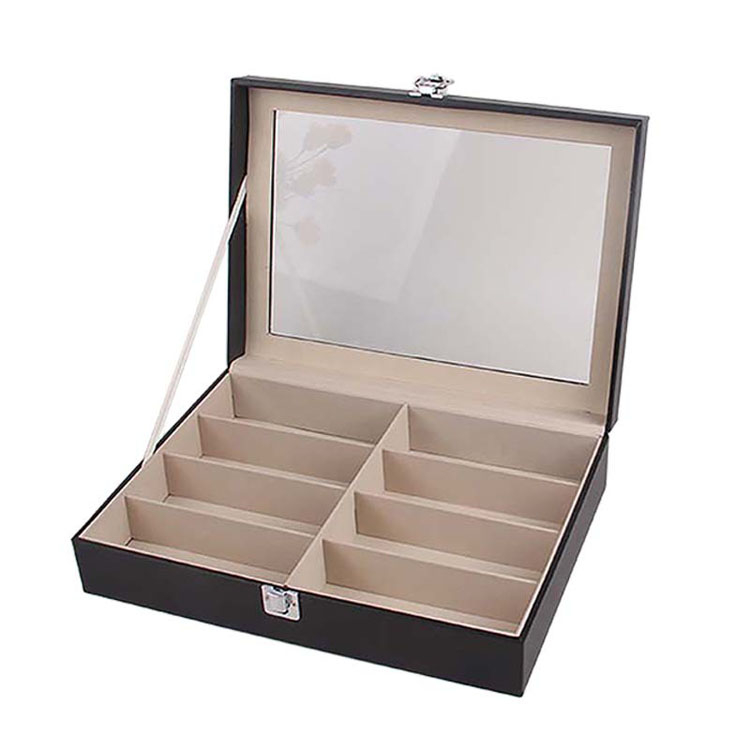 Wooden Sun Cases Crystal Scotch Set Carafe 6 Slots Wood With Clear Glass Top Sunglasses product reference