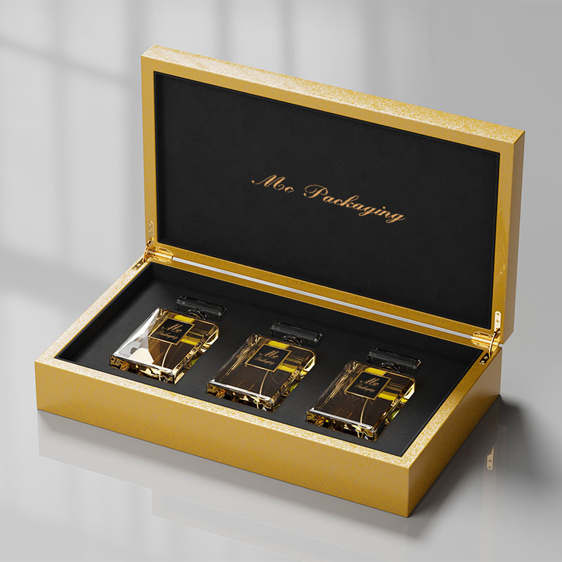 Luxury Glossy paint varnishing design wooden box like perfume box accept logo luxury perfume bottles product reference