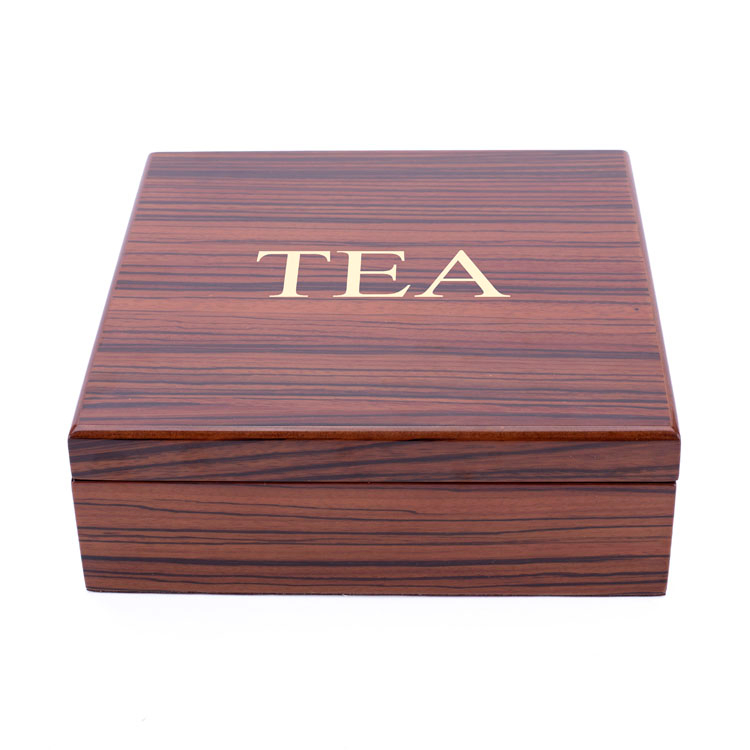 Wood Grain 4-Slot Decorative Tea Packing Box for Loose Leaf and Gift Supplier product reference