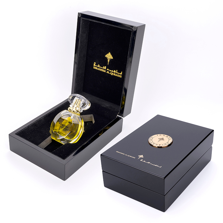 Noble And Elegant Black High Glossy Piano Lacquer Wooden Wooden Design 50ml Luxury Gifts Perfume product reference