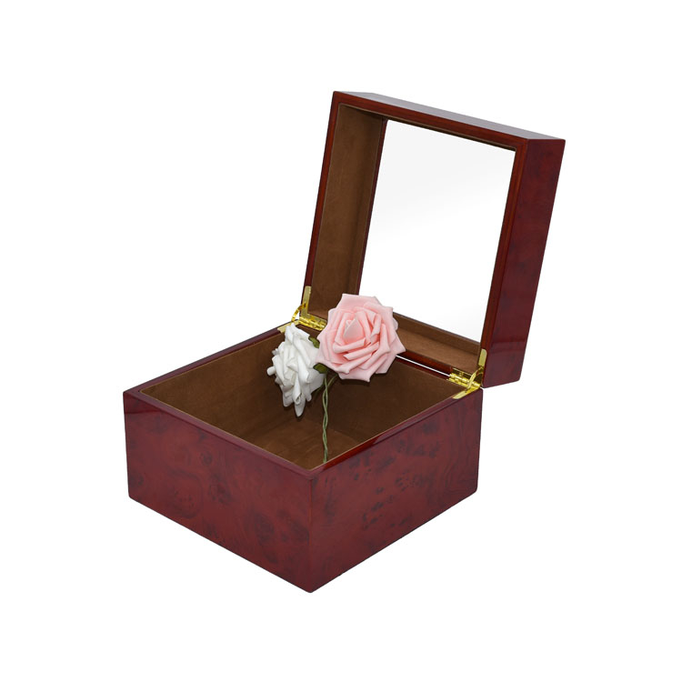 Wood Box Size Acrylic Clear Lid Pine Box Display Packaging Gift Wooden Tea Box product reference