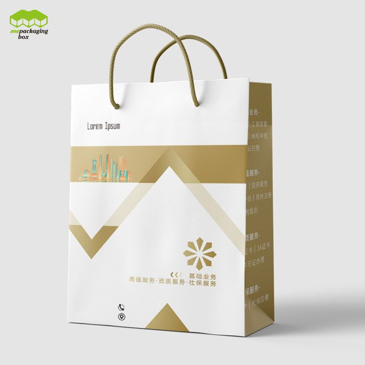 Coated Paper Logo Black Ribbon Paper Bag product reference
