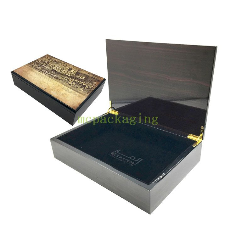 KSA Jeddah Season Wooden Box Factory Saudi Arabic High Glossy Wood Sweet Date Box For product reference