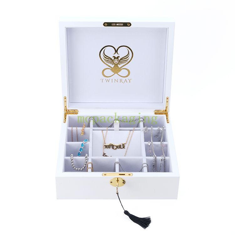 Glass Top Wooden Jewelry Display Box Portable Wood Jewelry Ring Box Jewelry Wood Box Lock product reference