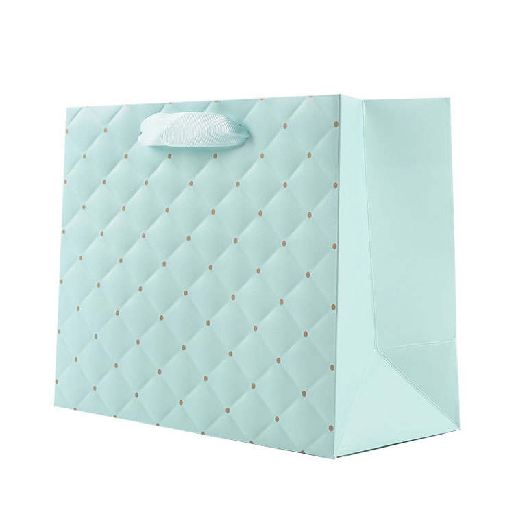 specialty paper embossed ribbon paper bag product reference