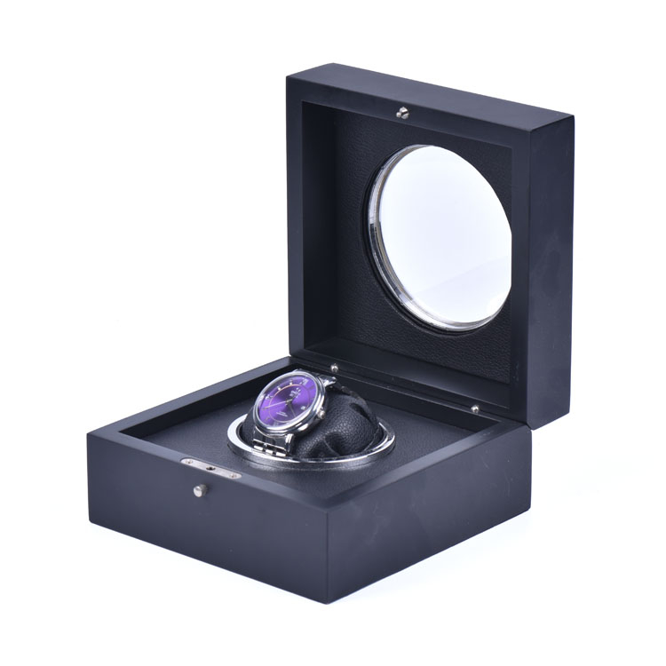 High Grade Fashion Unique Handmade Square Personalized Watch Box With Window Wood Packing Box product reference