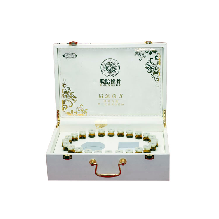 Organize Personalized Outdoor Multipurpose Collapsible White PU Leather Cosmetic Essential Oil Gift Packaging Box product reference