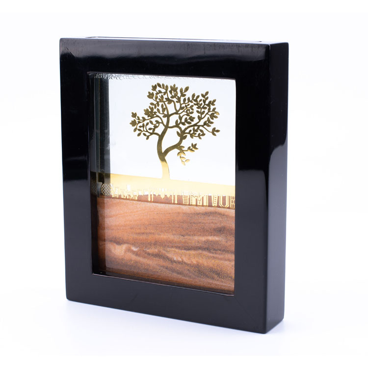 7" Moving Sand Art Picture Square Glass 3D Deep Sea Sandscape in Motion Display Flowing product reference